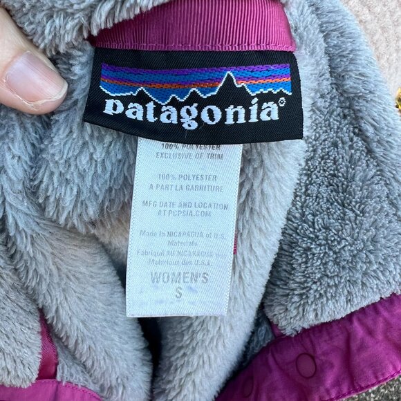 Patagonia Women’s Polartec Fleece Pullover Gray Pink Size S - Picture 6 of 7